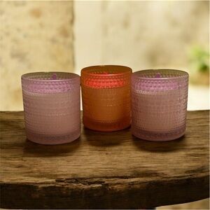 Foundry Candle Company Bundle Vibrant Textured Glass Candle Trio